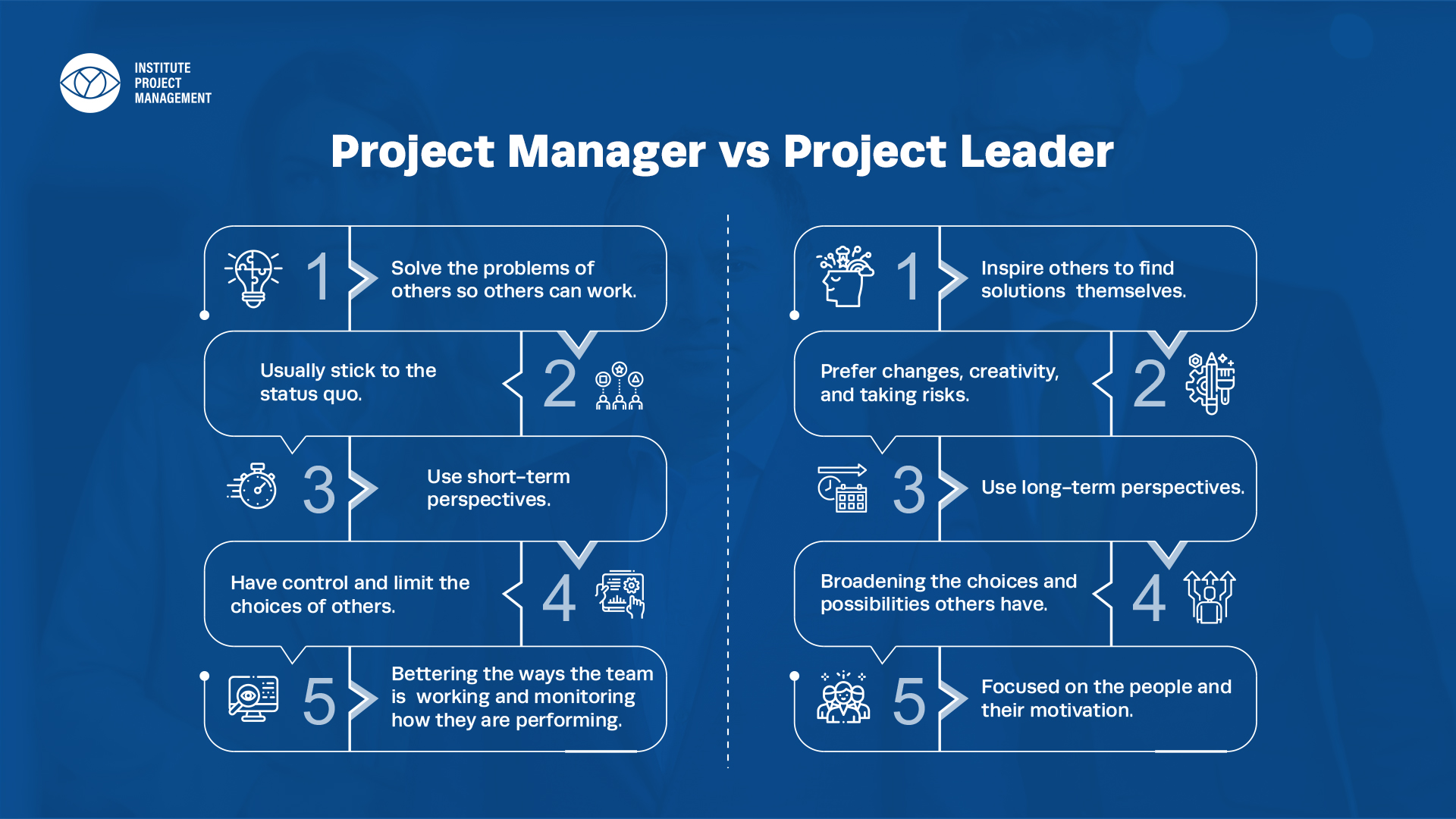 Gestor de proyecto vs jefe de proyecto innfographics