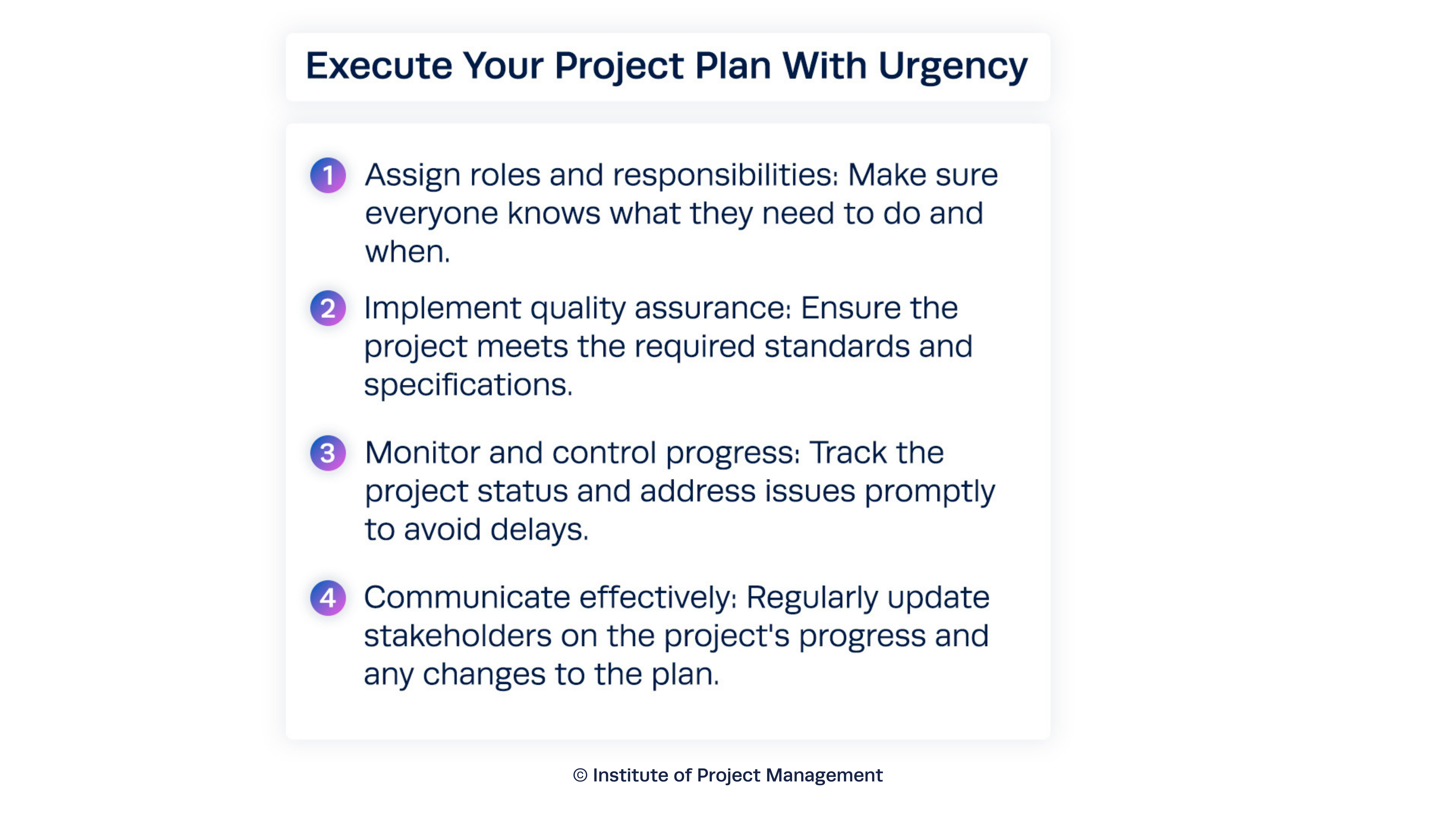 Execute Your Project Plan With Urgency