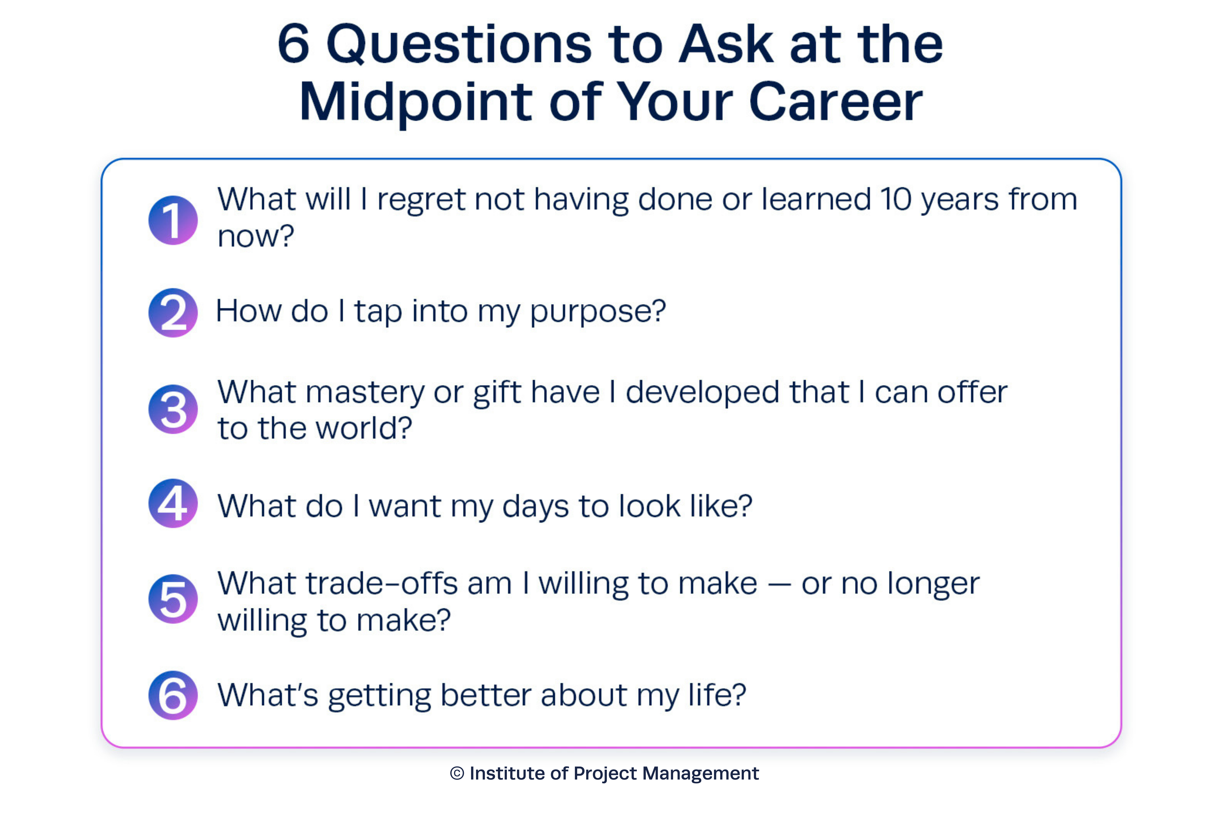 6 Questions to Ask at the Midpoint of Your Career